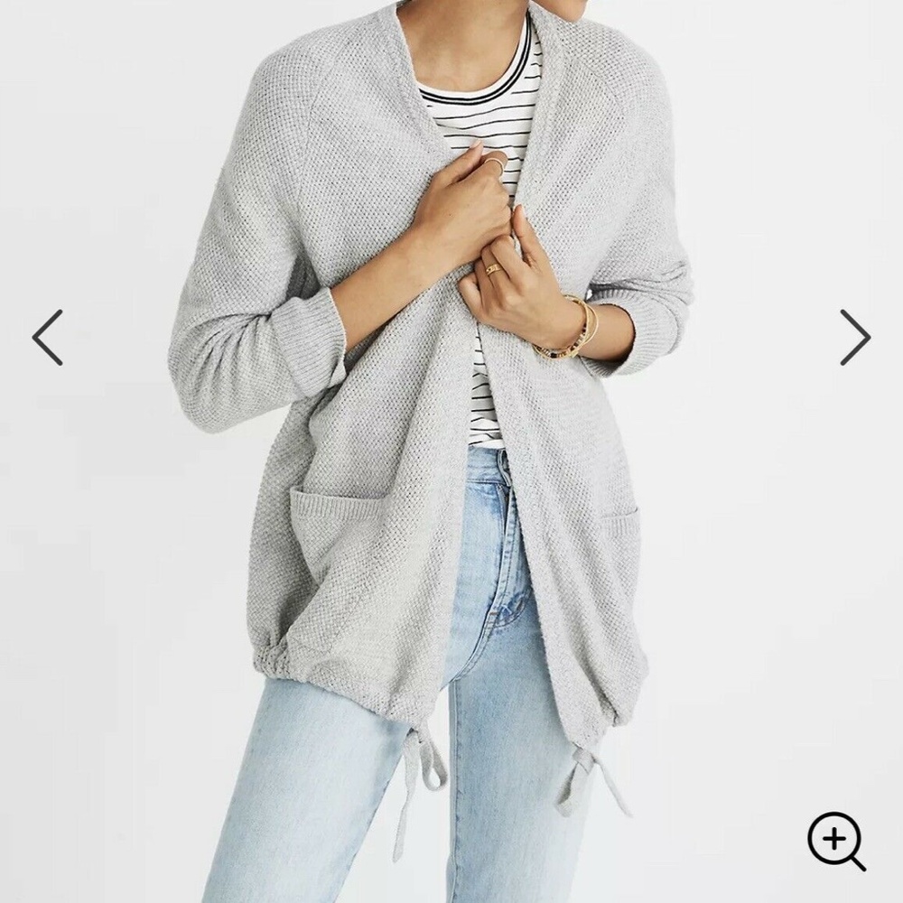Madewell Gray Open-Front Cardigan